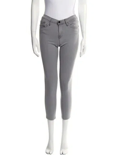 Pre-owned Frame Low-rise Skinny Leg Jeans In Gray