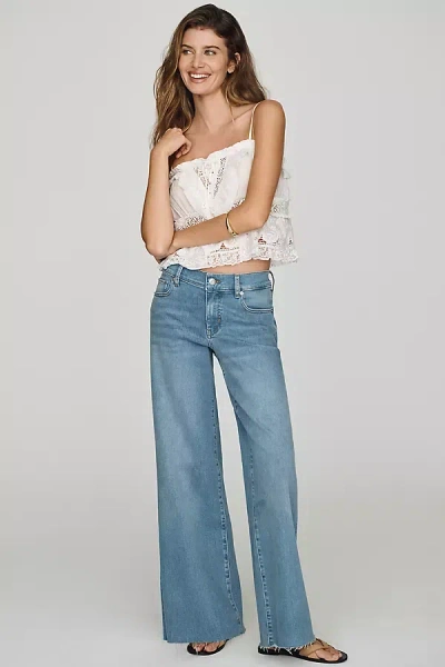 Frame Low-rise Slim Palazzo Jeans In Blue