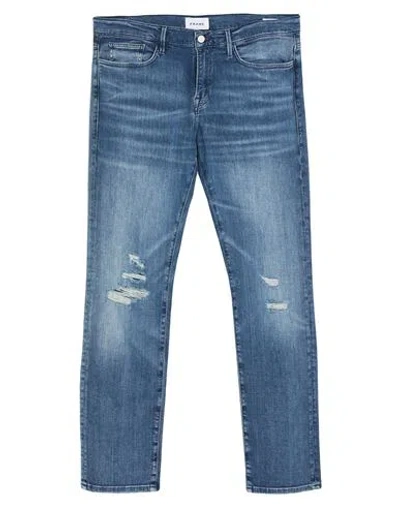 Frame Man Jeans Blue Size 34 Organic Cotton, Elastane