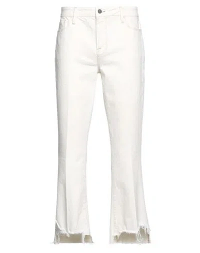Frame Man Jeans Cream Size 29 Cotton, Pre-consumer Recycled Cotton, Elastane In White