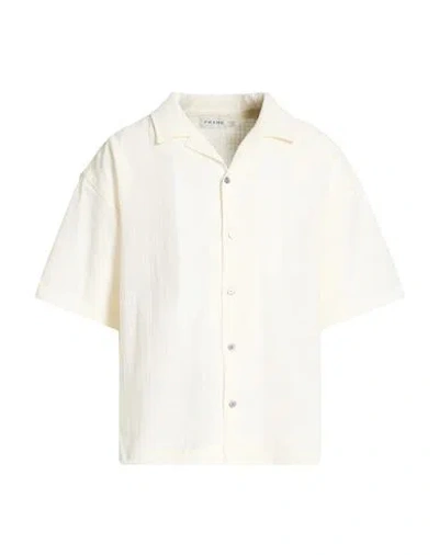Frame Man Shirt Ivory Size Xl Cotton In White