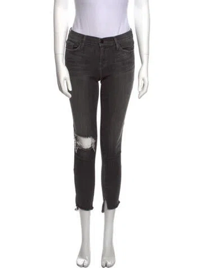 Pre-owned Frame Marcy Skinny Leg Jeans In Black