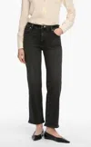 Frame Mellow Mid Rise Slim Wide Leg Jeans In Starship In Gray