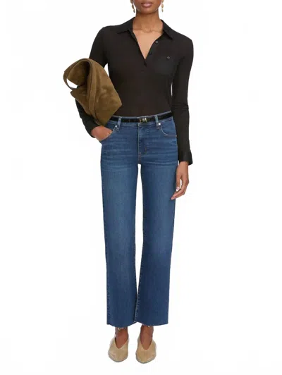 Frame Mellow Mid Rise Ankle Length Jeans In Elixir Raw After In Blue