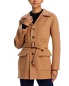 Frame Melton Safari Jacket In Light Camel