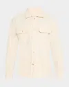 Frame Man Denim Outerwear Cream Size Xxl Cotton In Natural