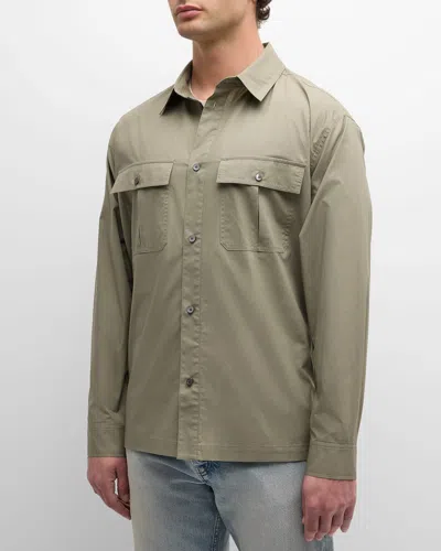 Frame Men's 2-pocket Military Overshirt In Dry Sage