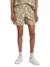 Frame Abstract Wave Graphic Short In Sand Beige Print