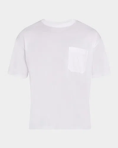 Frame Relaxed Pima Cotton Pocket T-shirt In White