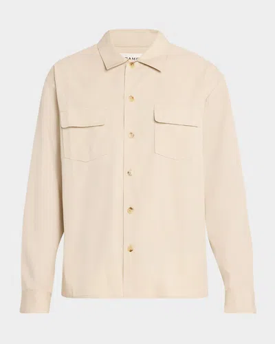 Frame Men & Apos;s Double-pocket Cotton Button-down Shirt In Neutral