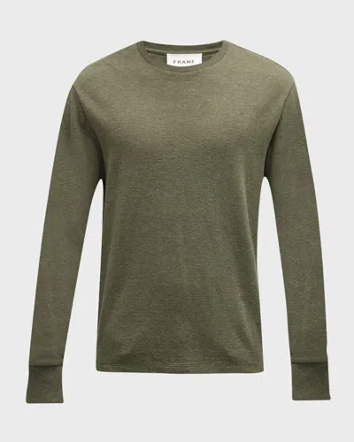 Frame Men & Apos;s Duo Fold Cotton Crew Sweater In Green