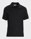 Frame Men & Apos;s Jacquard Polo Shirt In Black