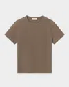Frame Textured Cotton Jacquard T-shirt In Brown