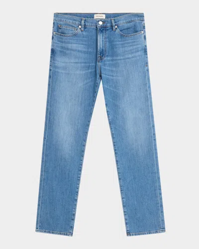 Frame Modern Straight Denim Jeans In Blue