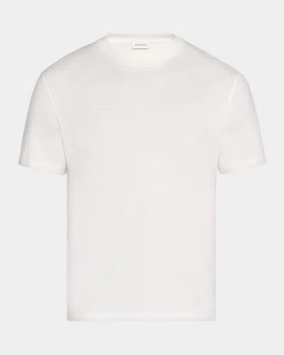 Frame Men & Apos;s Light Cotton T-shirt In Off White