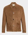 Frame Suede Chore Coat In Brown