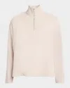 Frame Half Zip Wool Overshirt In Neutral