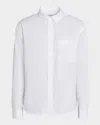 Frame Men's Button-collar Cotton Oxford Sport Shirt In White