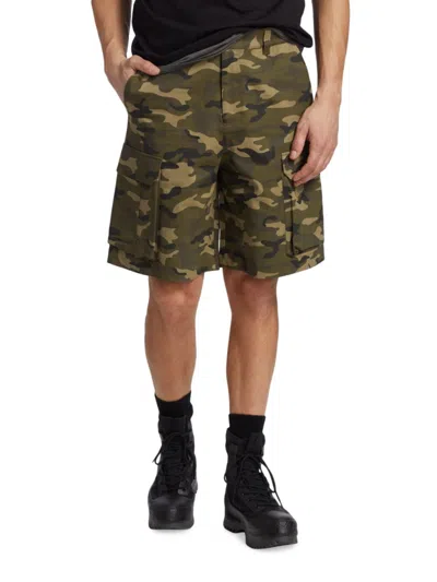 Frame Men's Camo Cargo Shorts In Green