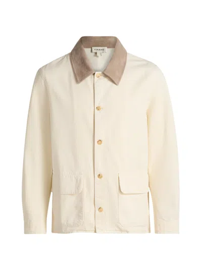 Frame Long-sleeved Casual Jacket In White