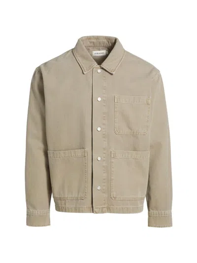Frame Men's Canvas Chore Jacket In Brown