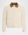 Frame Cotton Canvas Work Jacket In Neutral