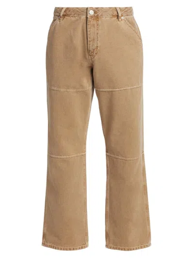 Frame Canvas Workwear Jeans In Dusty Khaki