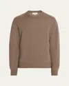 Frame Cashmere Crew Neck Sweater Latte Brown In Brown