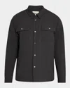 Frame Classic Stretch Flannel Button-up Shirt In Grey Melange
