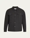 Frame Classic Stretch Flannel Button-up Shirt In Grey Melange