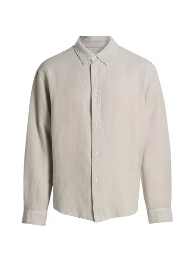 Frame Men's Classic Long-sleeve Snap-front Shirt In Gray