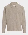 Frame Men's Cotton And Linen Casual Button-down Shirt In Beige Multi