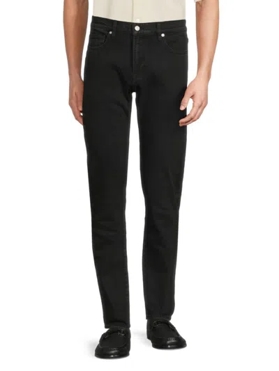 Frame Men's Cotton-blend Slim-fit Jeans In Black