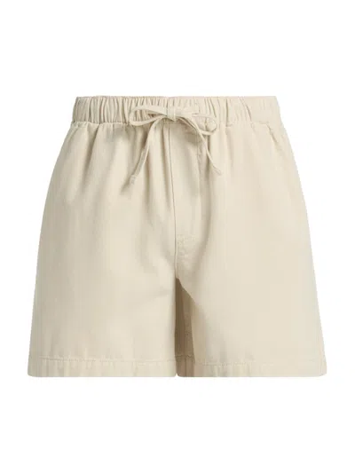 Frame Men's Cotton Canvas Drawstring Shorts In Nude