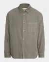 Frame Mens Modern Long-sleeve Shirt In Gray