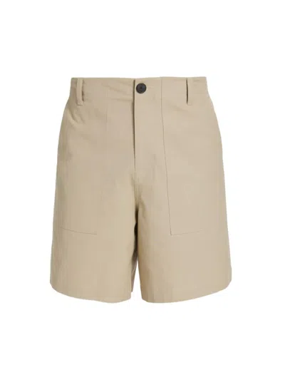 Frame Men's Cotton Patch Traveler Shorts In Dark Beige