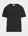 Frame Stripe Organic Cotton T-shirt In Black/natural