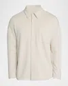 Frame Men's Cotton Waffle Texture Button-down Shirt In White