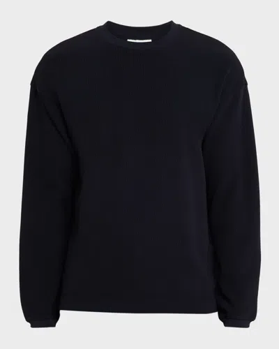 FRAME MEN'S COTTON WAFFLE TEXTURED LONG-SLEEVE T-SHIRT
