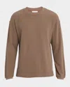 Frame Men's Cotton Waffle Textured Long-sleeve T-shirt In Brown
