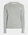 Frame Cotton Silk Sweater Grey Blue In Multi
