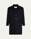 Frame Wool Double-faced Overcoat In Blue