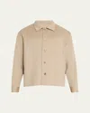 Frame Men's Double-face Wool Overshirt In Dove