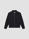 Frame Double Face Wool Zip-front Shirt Jacket In Blue