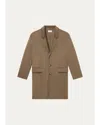 Frame Men's Double-face Wool Overcoat In Green