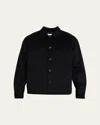 Frame Men's Double-face Wool Overshirt In Black