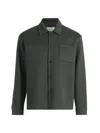 Frame Double Face Wool Trucker Grey In Gray