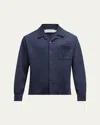 Frame Men's Duo Fold Relaxed Overshirt In Navy