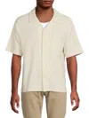 Frame Men's Duo Fold Relaxed Shirt In White Sand