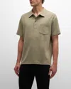 Frame Men's Duo Fold Ribbed Polo In Neutral